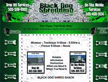 Tablet Screenshot of blackdogshredding.com